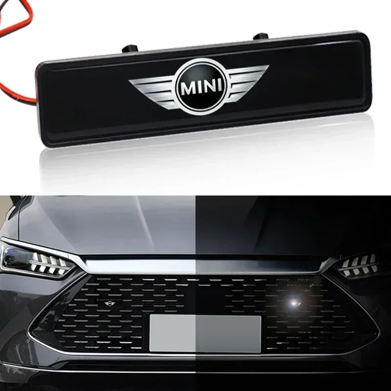 Hot For BMW Car Decorative Light LED Front Hood Grille Emblem Badge Decor For MINI Cooper Countryman Clubman F54 F56 F55 F60 R60