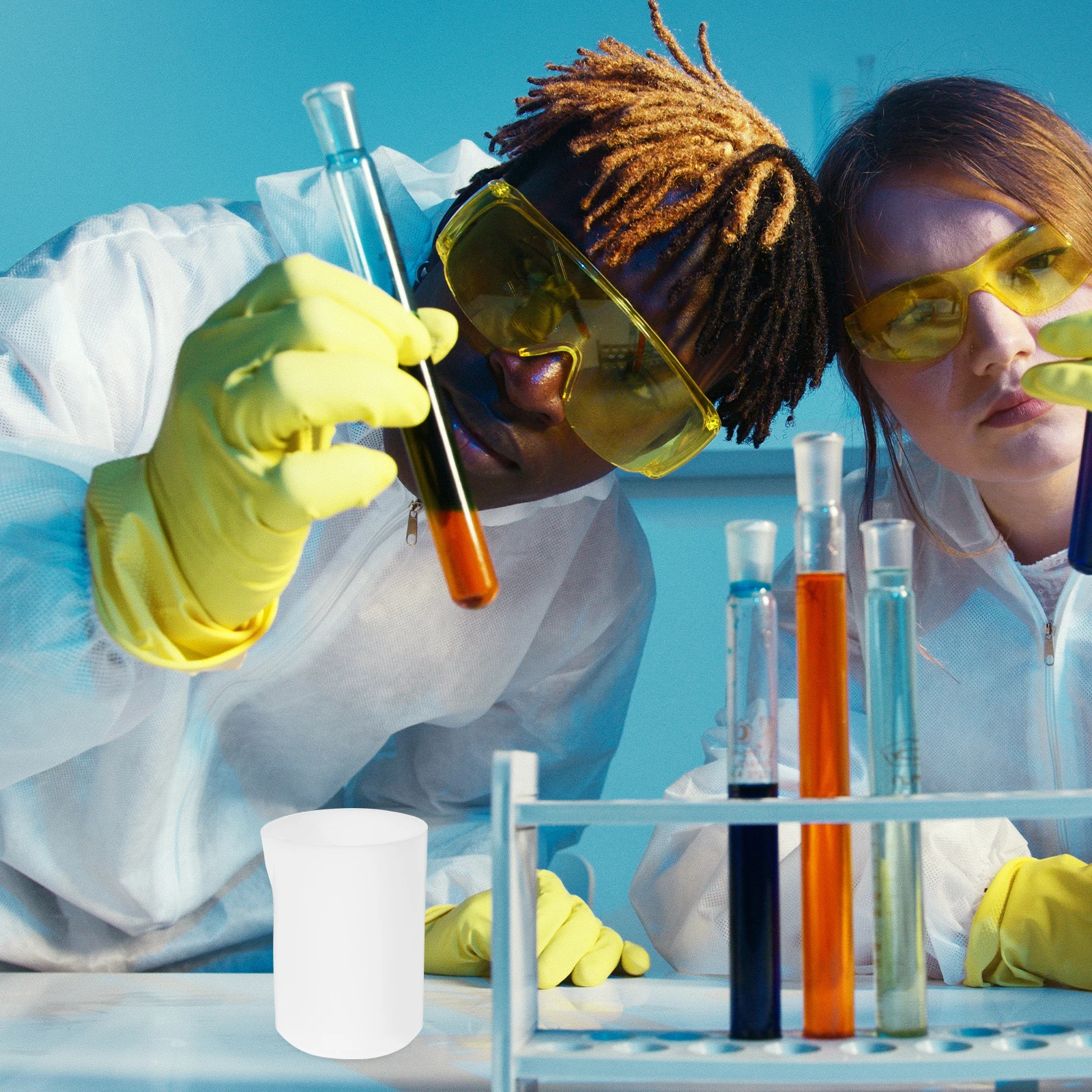 

30Ml Ptfe Beaker Lab Beaker For Science Experiment Heat Resistant Flat Bottom Tapered Spout Measuring Cup Education Lab