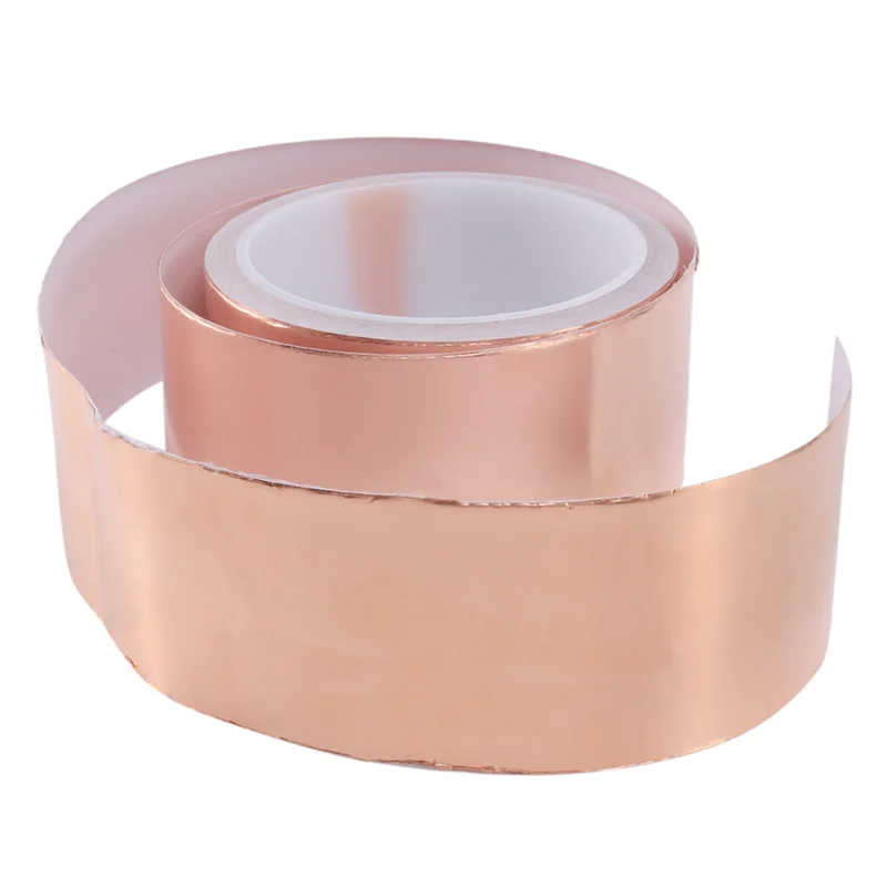 

ABAE-6Pcs 50 мм x 10 м EMI медная клейкая медная фольга медная лента рулон самоклеящейся ленты