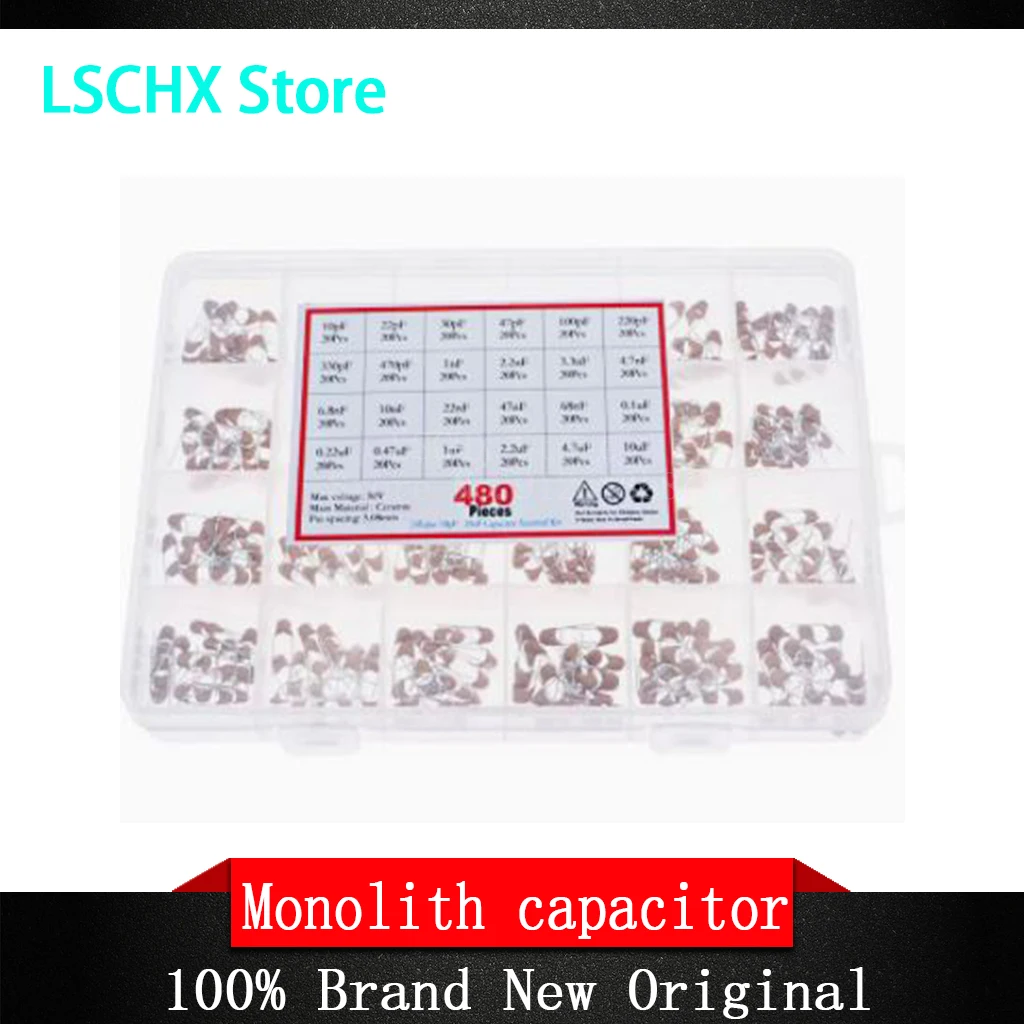 

Monolith Capacitor 104 sample pack 50V plug-in 5PF ~ 10uF ceramic capacitor electronic component set