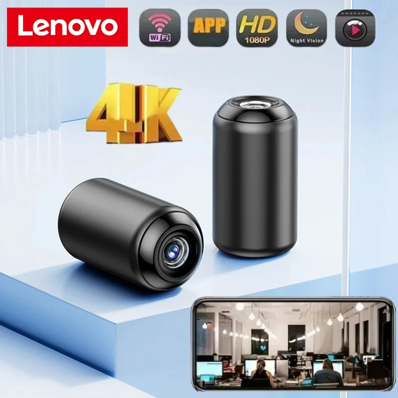 Lenovo Mini Wireless Camera 1080p HD Wifi Indoor Home Night Vision Monitoring Camera Mobile App Remote Network Monitor New ﻿