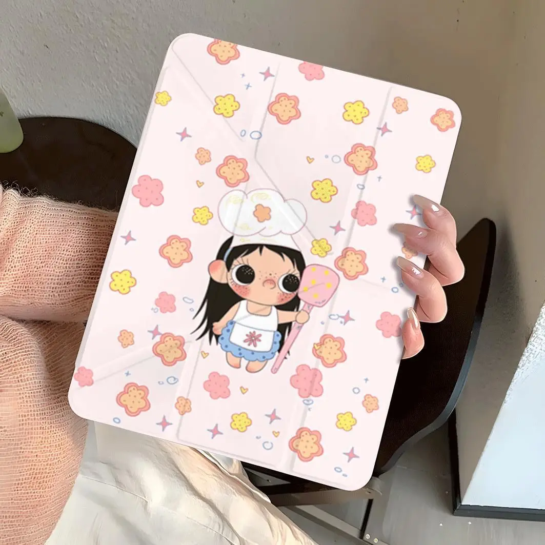 

Chef Cartoon Tablet Case For 2025 iPad Air 11 Case iPad 10th Generation 11th A16 9th iPad Pro11 4 5 10.9in 12.9 M2M3 M4 Cover