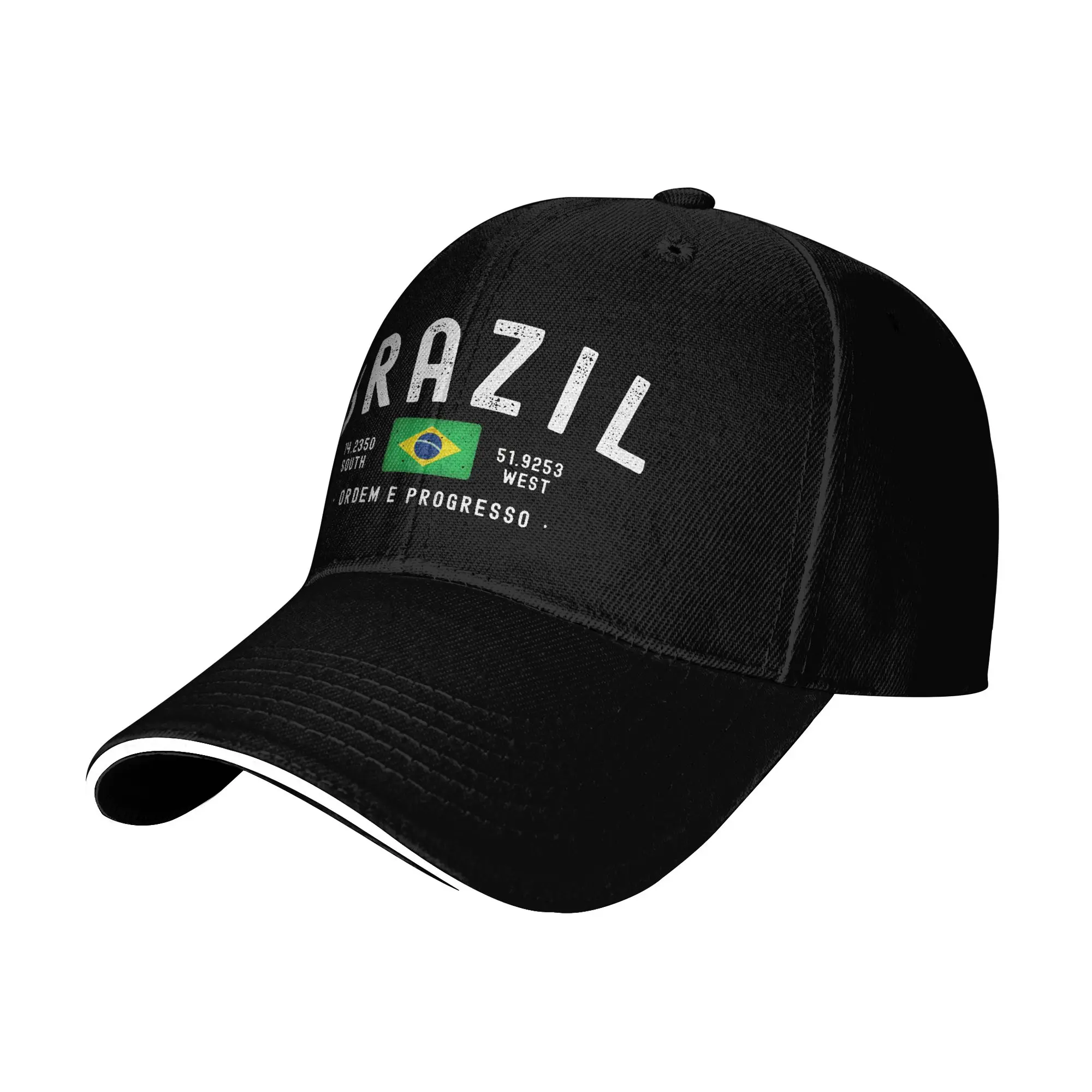 Brazil Brasil Coordinate Mark Baseball Cap  Summer Casual Trucker Hat For Unisex Running Hippie Sun Baseball Caps