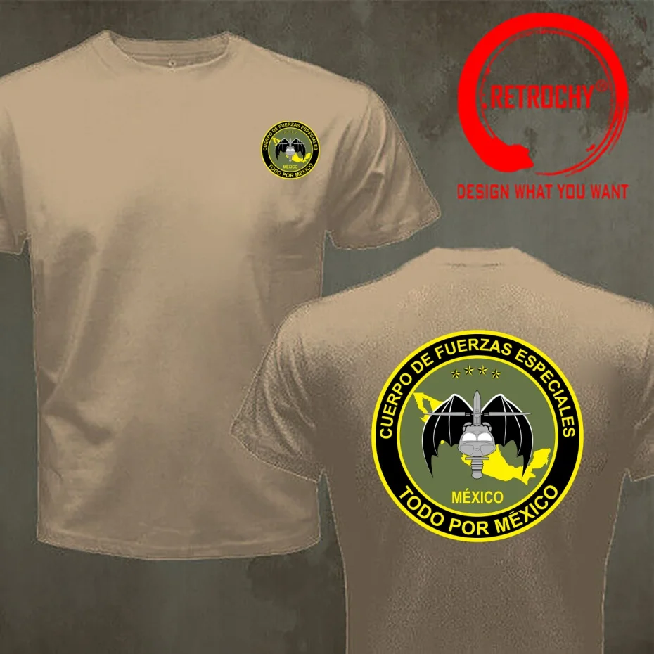 Funny Design Mexico Special Force Cuerpo De Fuerzas Especiales  Shirt Men Fashion Trendy Casual Clothing Stylish Tops Tee Shirt