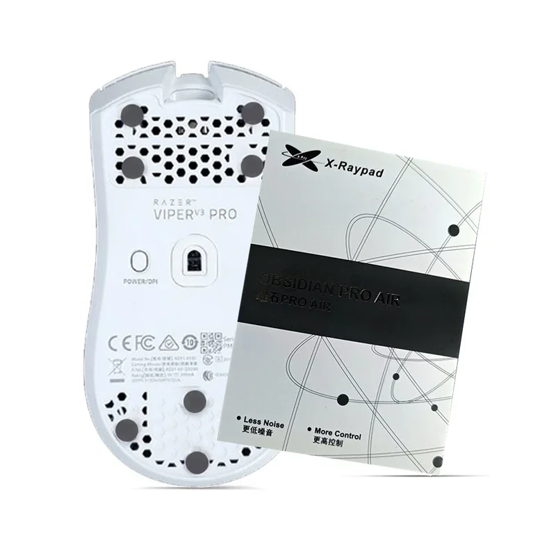X-Raypad Obsidian PRO Air U-PE Universal D6.5mm Dot Mouse Skates – Durable. Quiet. Control