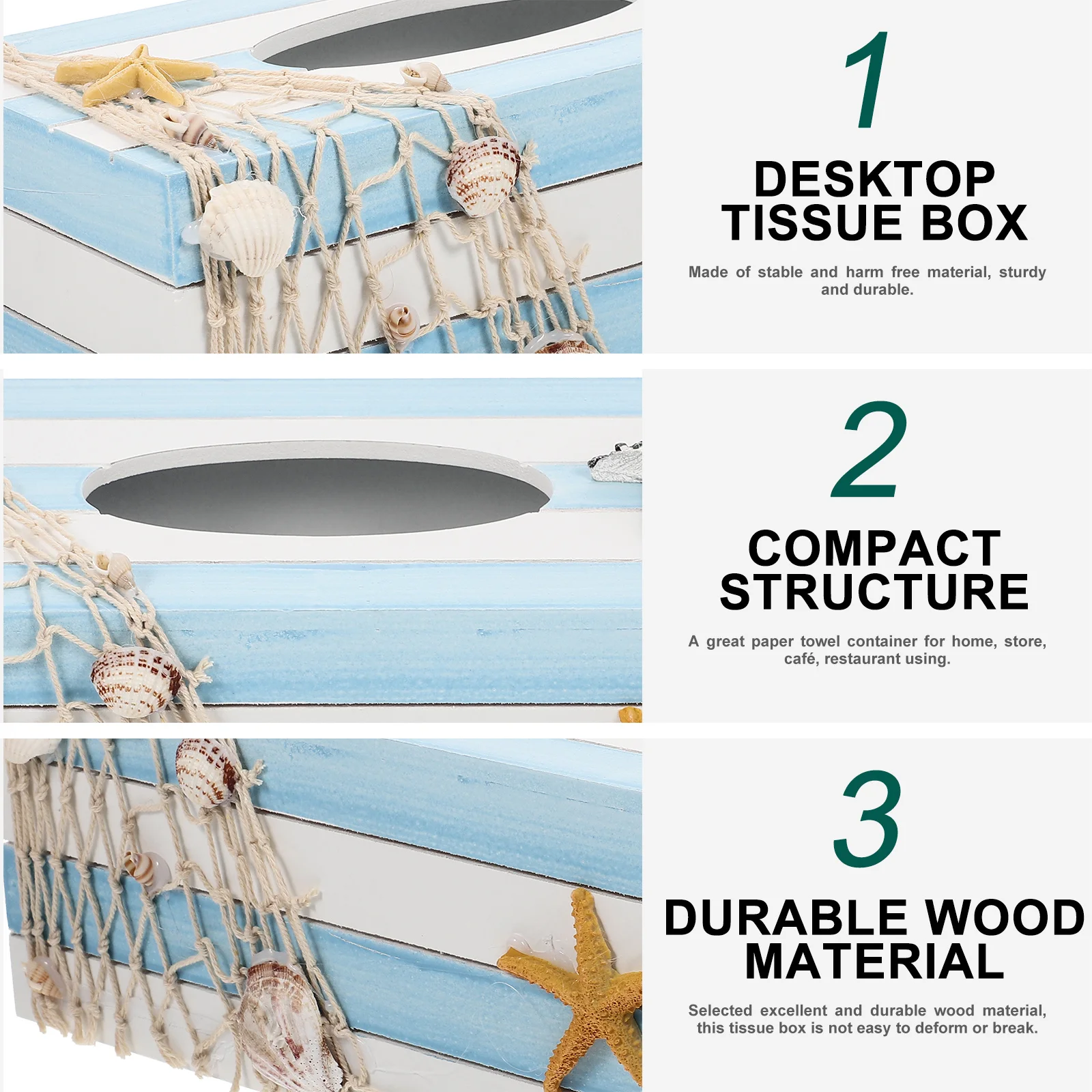 

Tissue Box Living Room Napkin Holder Desktop Office Organizer Storage Case Decorative