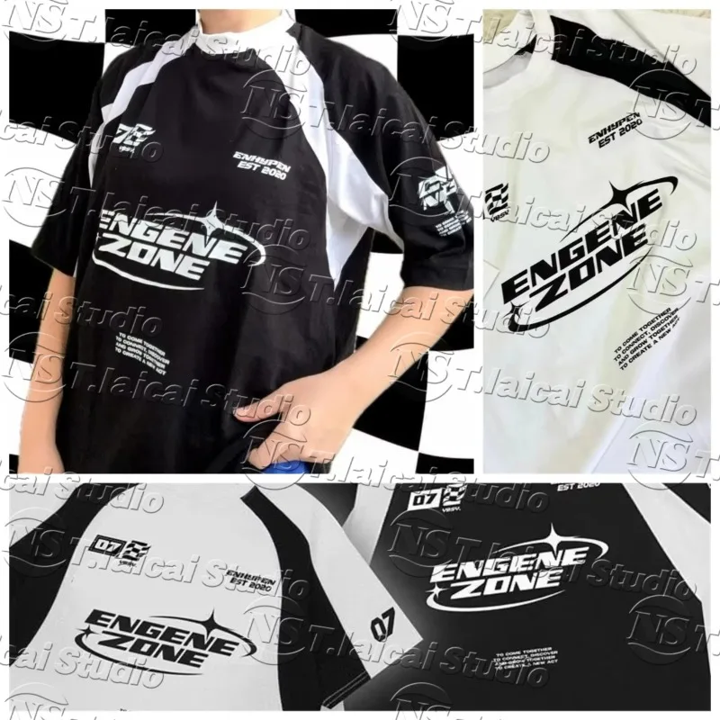 

Men's Y2K T-shirt Summer Short Sleeves Super Kids Trend MOTO 2025 New Tops Shirts for Men's Clothing Enhypen Hot Sale