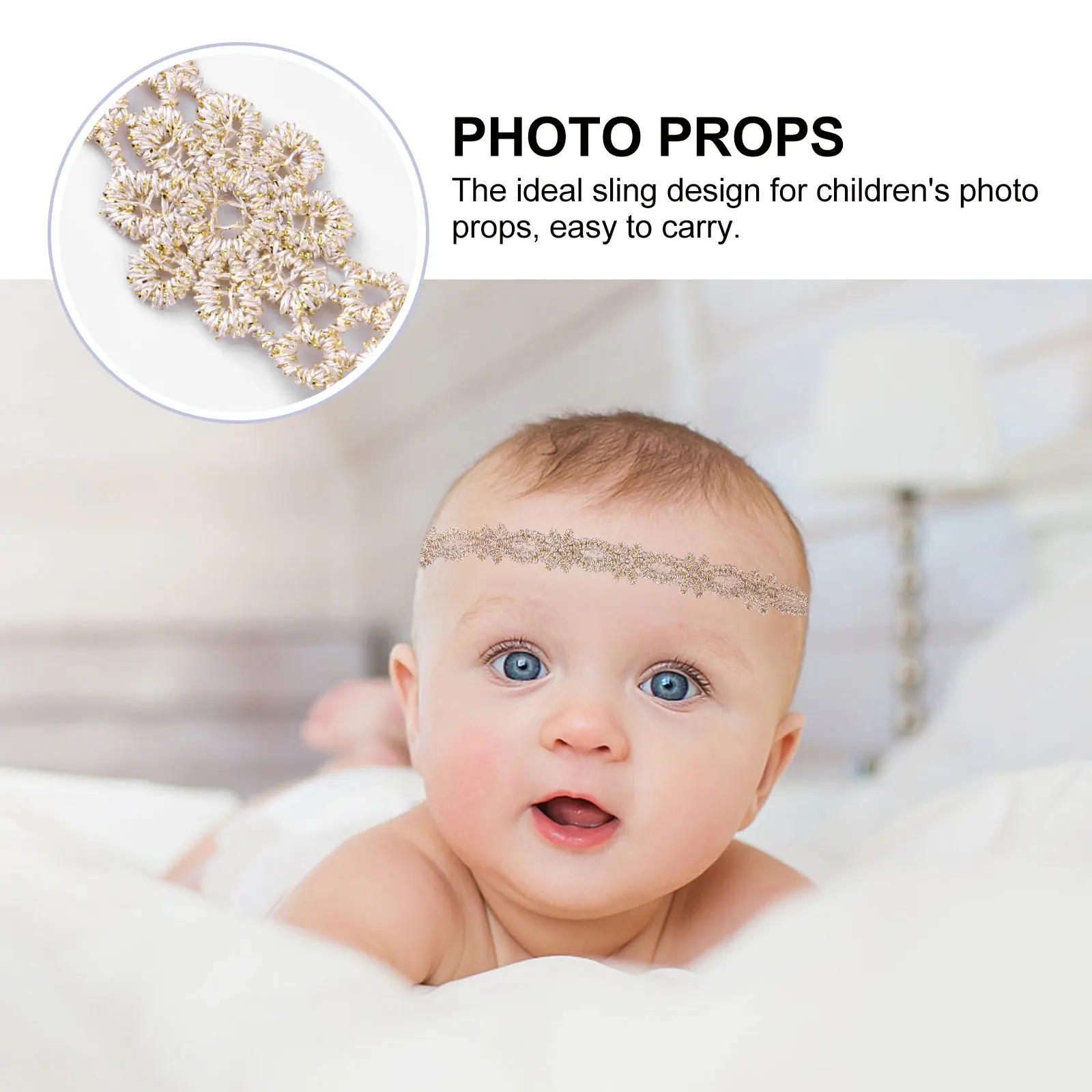 

6 шт., кружевные повязки на голову с цветами для маленьких девочек, мягкая повязка для волос для малышей, реквизит для фотосессии, аксессуары для вечеринок, кружевная повязка для волос для малышей