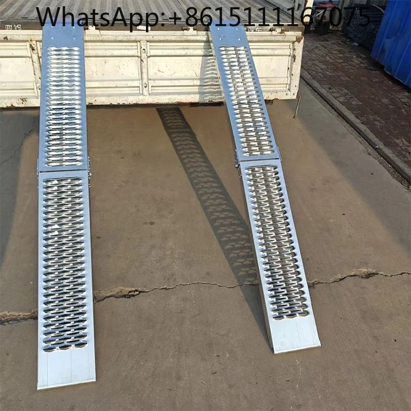 Single Load-bearing 350kg 1PC Ramps For Aluminum Motorcycles Folding Loading ATV Pick-up Car Ramp To Climb Metal Ramps Ladder