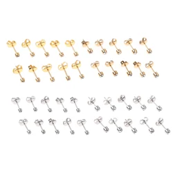 10Pcs Steel Surgical Piercing Ear Stud Earrings Jewelry for Piercing Gun Tool