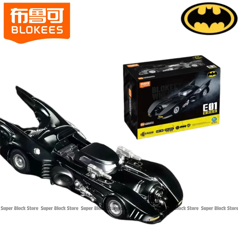 BLOKEES Echte Batman bouwsteenauto E01 Gotham Disease Shadow, monteerbaar en beweegbaar speelgoedcollectie ornament cadeau