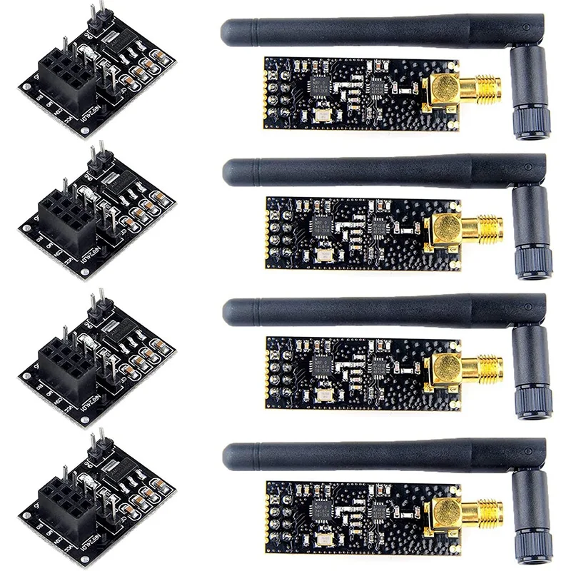 Módulo de transmisión de datos inalámbrica NRF24L01 + 2,4G, 2,4 GHz, NRF24L01, versión actualizada, NRF24L01 + PA + LNA, 1000 metros para Arduino