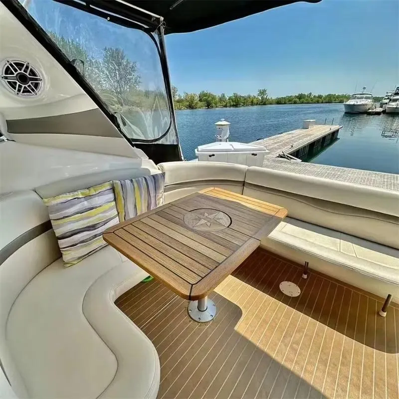 Barrel Folding Teak Table Top 480/960x650mm Star Inlaid for Marine Boat Car Caravan Yacht