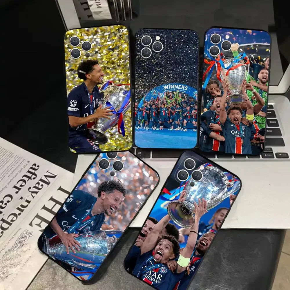 1 unidad de funda de teléfono p-paris s-saint g-germain, funda de silicona suave negra a prueba de golpes TPU para IPhone 16 15 14 13 12 11 Plus Pro Max
