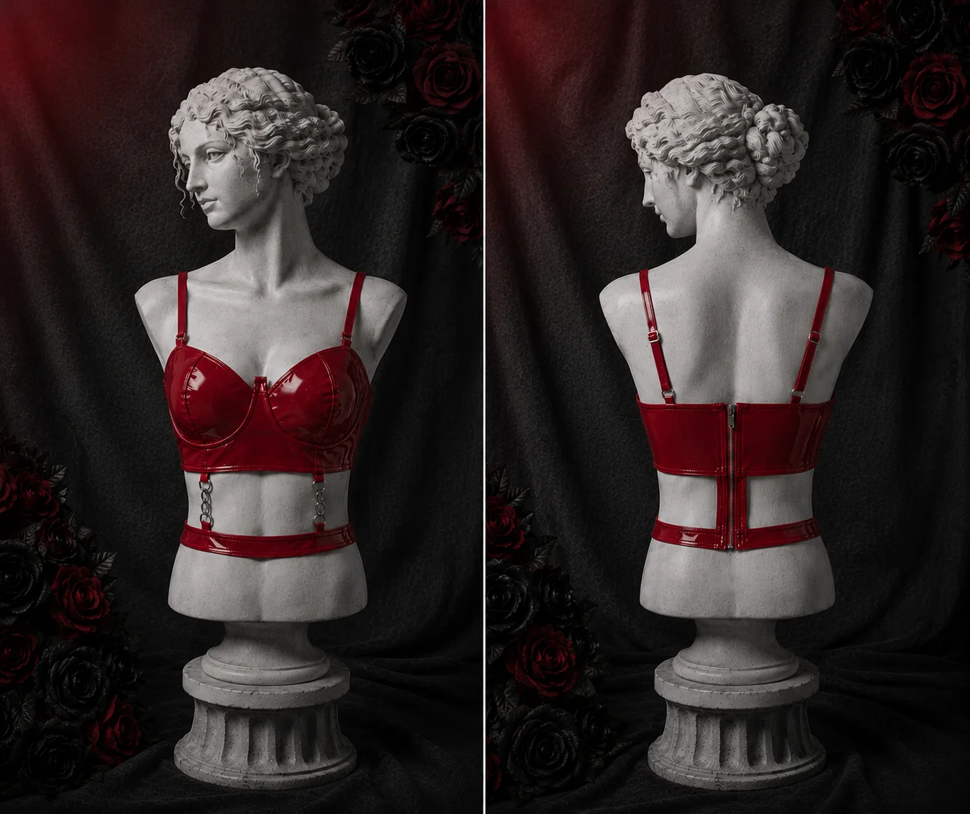 【Fragments.One Choice, No More Choices.】Hot Sweetheart Backless Slim-Fit Bright Red Sexy Fashion Women's Cami Top