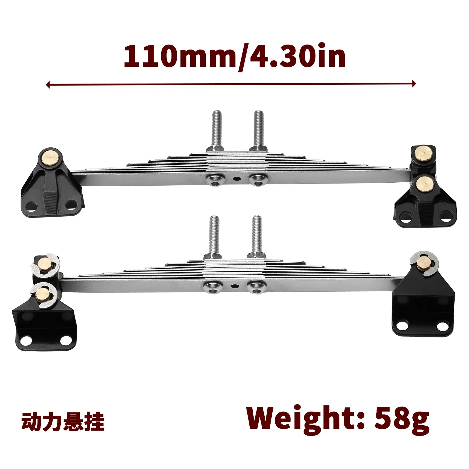 2pcs Metal Suspension Spring Plate Front Rear Leaf Spring Hanger for 1/14 Tamiya RC Dump Truck SCANIA 770S VOLVO BENZ LESU Car