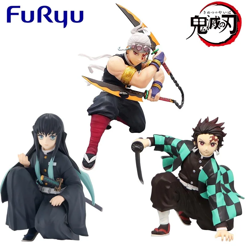 FURYU-figura DE ACCIÓN DE Demon Slayer para niños, modelo coleccionable de Anime, Kamado, Tanjirou, Agatsuma, Zenitsu, regalo genuino