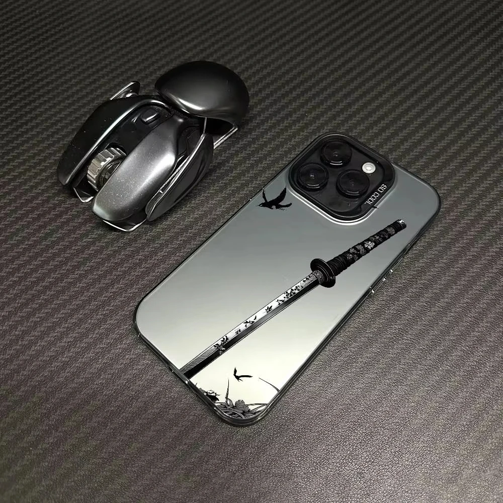 Japan Samurai Sword Fishion Phone Case For iPhone 17 Pro 16 15 14 13 12 11 Pro Max 16 Plus 16E 17 Air Shockproof Back Cover