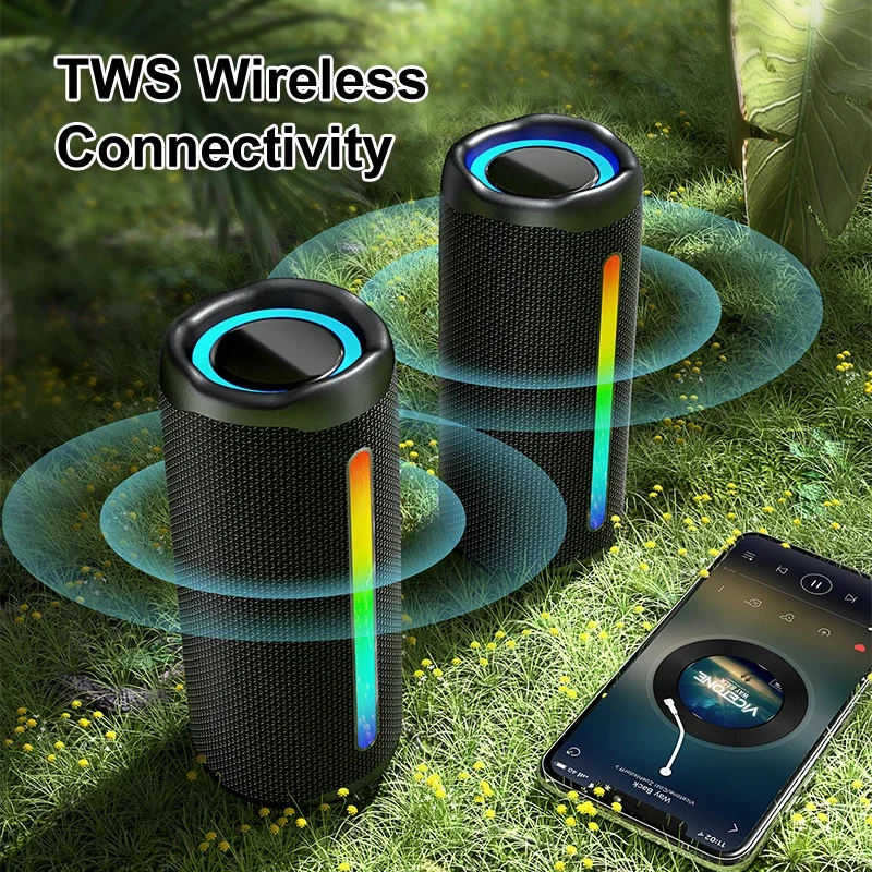 TWS Colorful LED Light Amplified Gaming Sound 2.0 Channel 16W Big Power Stereo Wireless Bluetooth Audio System Music Speaker