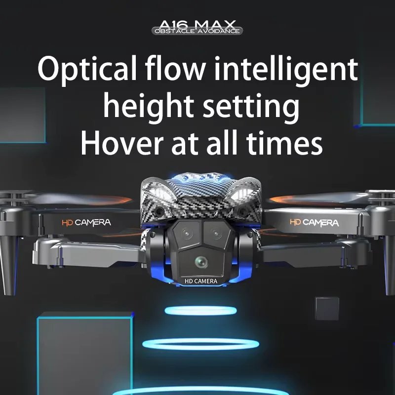 New A16MAX Drone Optical Flow Three Camera Aerial Photography Four Axis Aircraft Obstacle Avoidance Remote Control Aircraft Toy