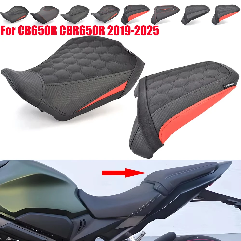 CB650R CBR650R Front Rear Seat Cushion Pad For Honda CB CBR 650R 2019 - 2024 2025 Motorcycle Driver Passenger Solo Seat Cover