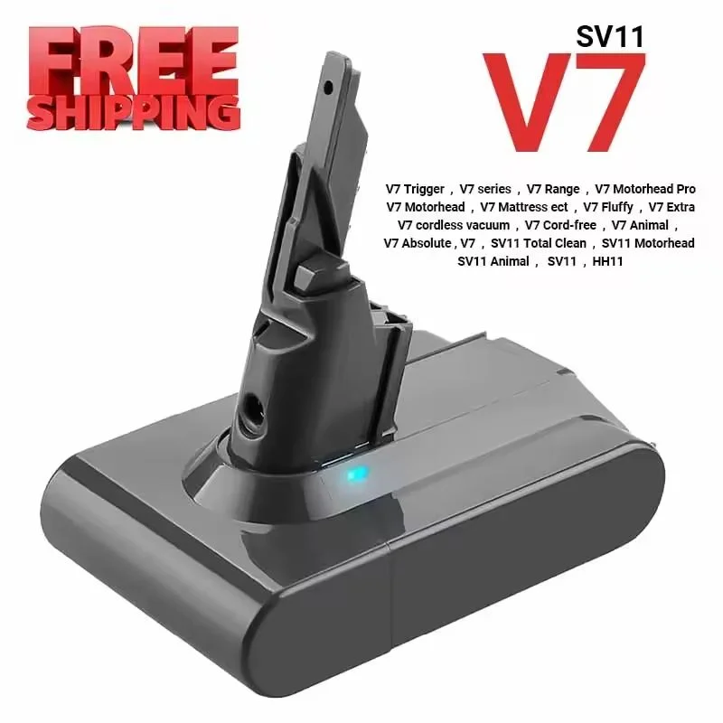 

Литий-ионная аккумуляторная батарея 21,6 В, 12800 мАч для пылесоса Dyson V7 Animal pro, новинка 2025 года, замена, 100% подлинность