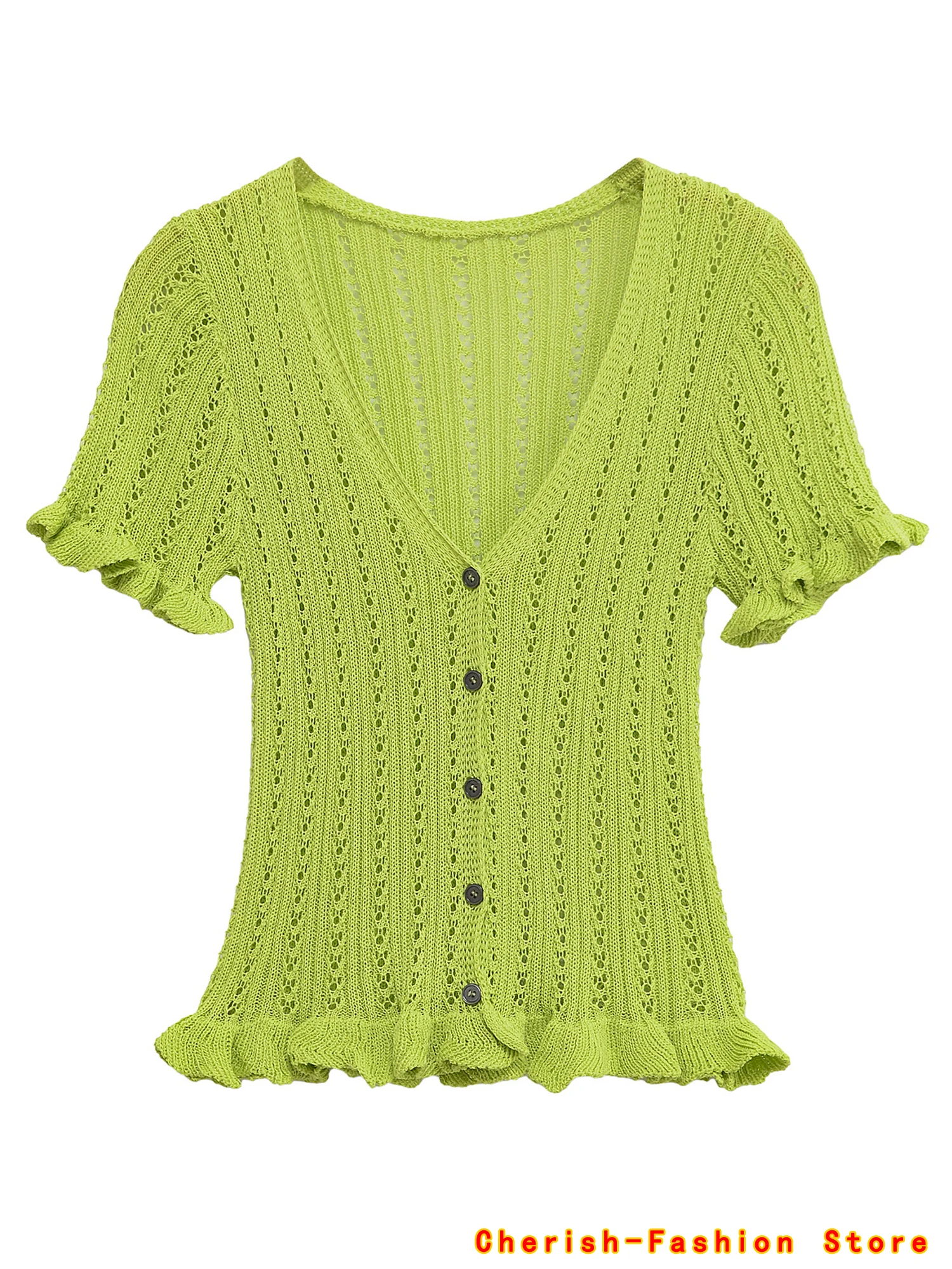 nuovo abbigliamento estivo da donna moda casual gilet giacca lavorata a maglia in rete jacquard cava semplice e confortevole