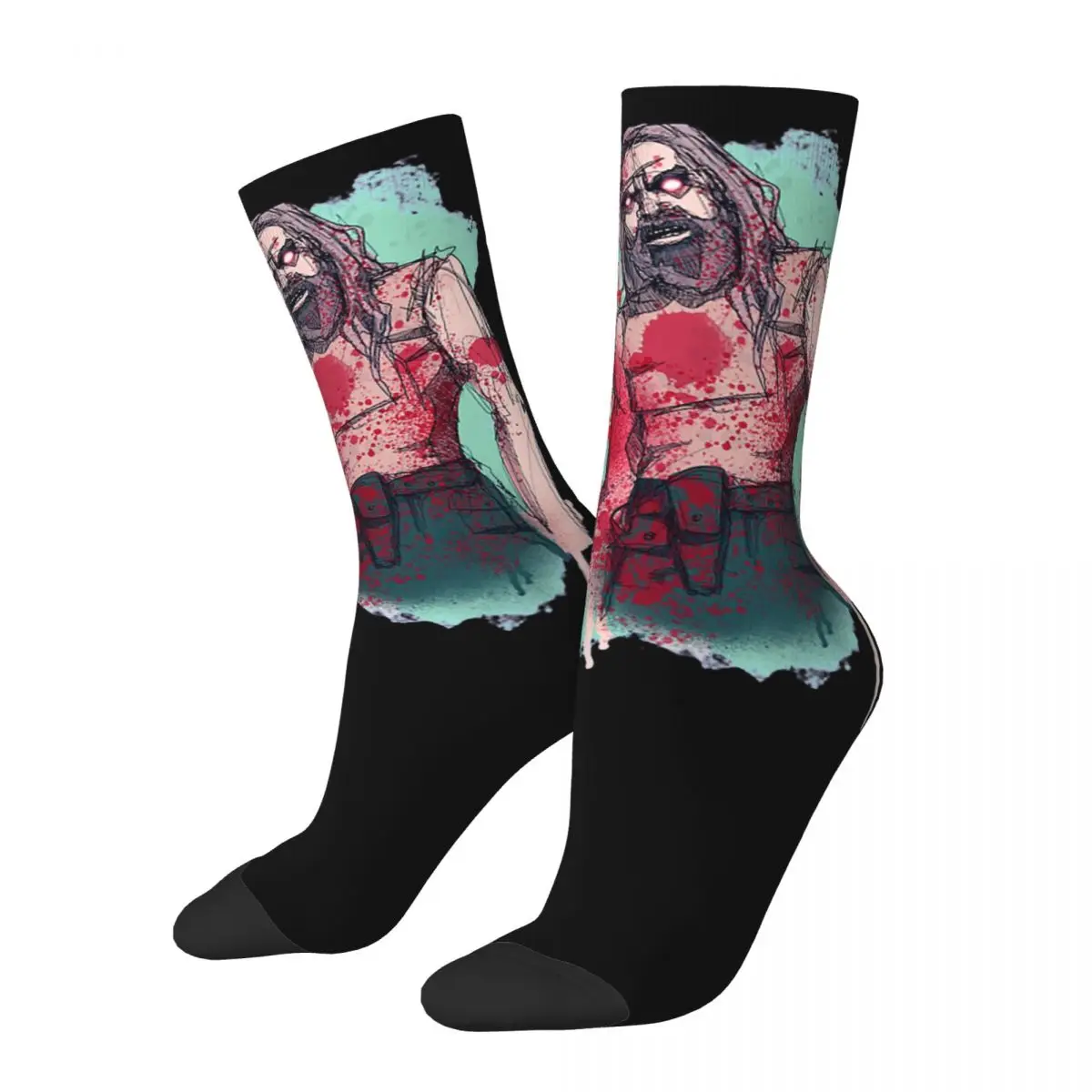 Compression Sock for Men Otis Driftwood Chiseled On Your Tombstone Vintage House Of 1000 Corpses Horror Movie Printed Crew Sock