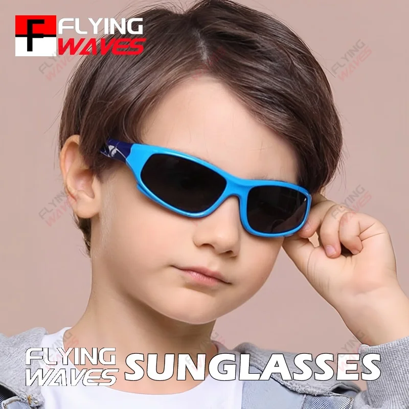 

Детские поляризованные солнцезащитные очки UV400 с гибкой оправой из TPEE для мальчиков и девочек 3-12 лет, стильные очки для велоспорта, бейсбола, софтбола и других видов спорта.