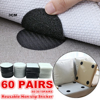 60/30/10 Pairs Anti Curling Carpet Tape Rug Gripper Secure the Carpet Sofa and Sheets in Place and Keep Corners Flat 30mm