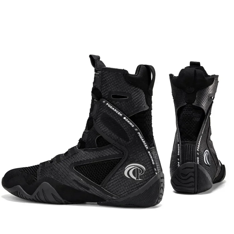 

2026 Classic Brand Wrestling Boots For Men Women Black White Boxing Sport Shoes Unisex Wearable Fighting Shoes For Coup