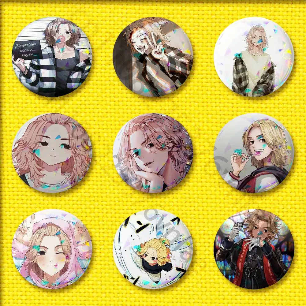 

Manjiro Sano T-Tokyo R-Revengers Badge For 58mm 32mm 44mm 25mm 75mm Round Pin Brooch Insignia Cover Cosplay
