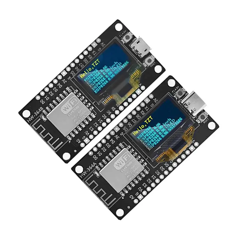 【A17Z】2X ESP8266 V3 Development Board With 0.96 Inch OLED Display CH340 ESP-12F Wifi Module Parts For Arduino/Micropython A