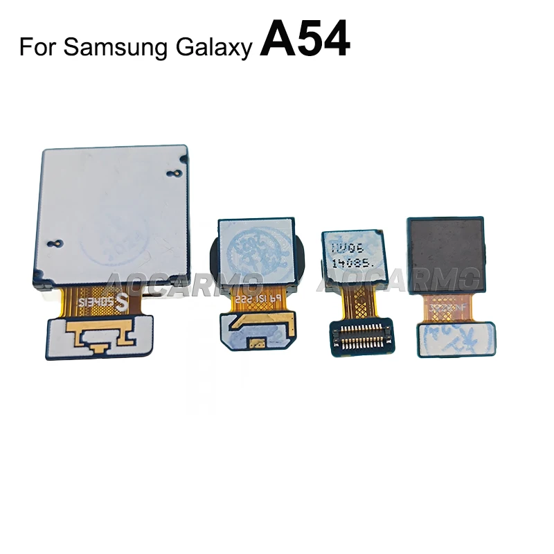 Aocarmo For Samsung Galaxy A54 Front Facing Camera Back Main Rear Ultra Wide Macro Camera Module Flex Cable Replacement Parts