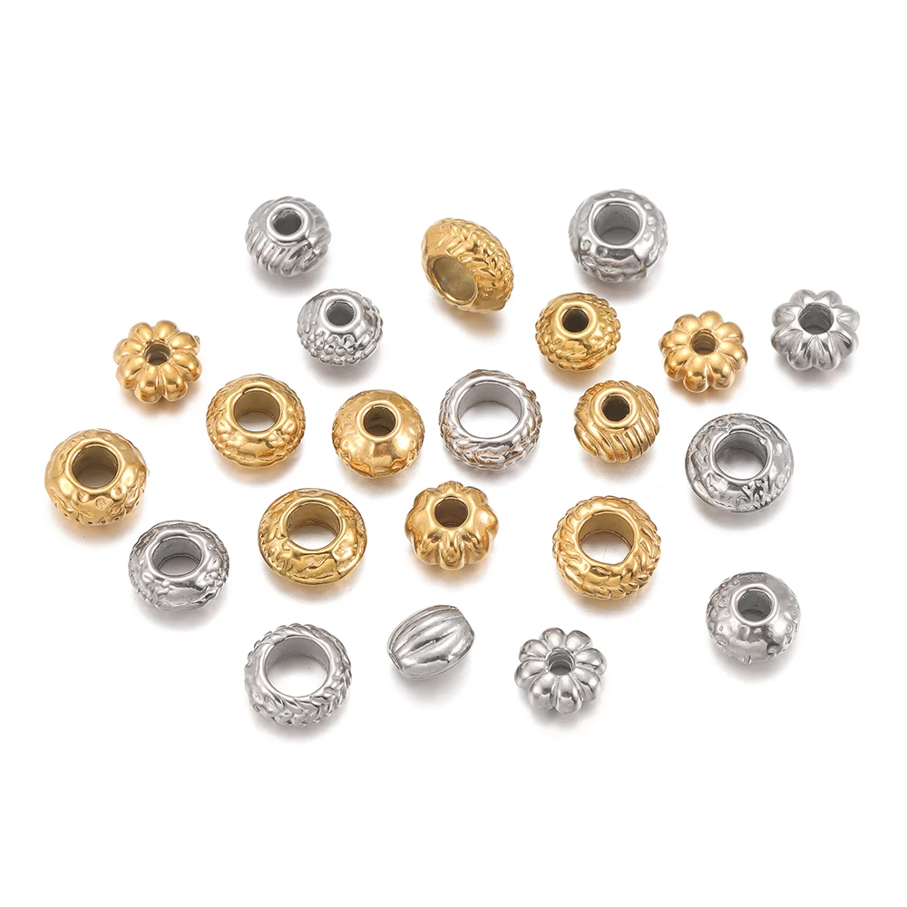 5 шт./упак. нержавеющая сталь 304 цветок круглой формы бусины-разделители для ручной работы DIY ожерелье браслет аксессуары для изготовления ювелирных изделий