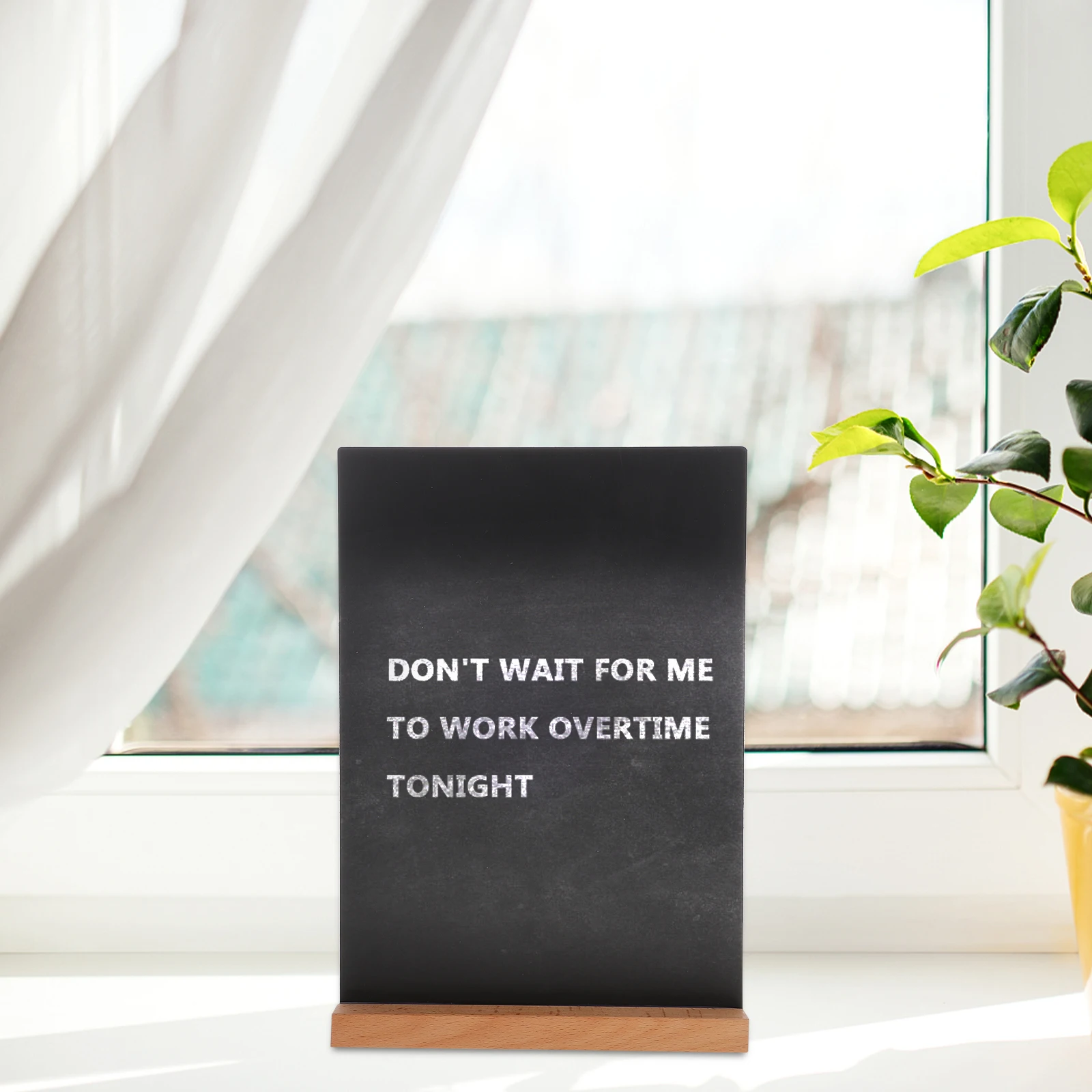 

Double-sided Blackboard Card Chalkboard Sign Erasable Tabletop Memo Note Office