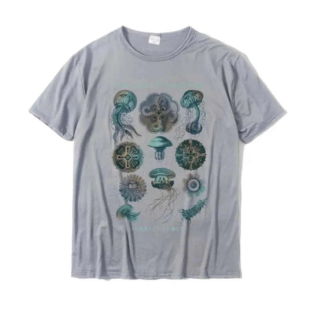 Earth Day Jellyfish Cotton T-Shirt Research Cotton Birthday Top T-Shirt High Quality Men\'S T Shirt Casual Fashion Short Sleeves