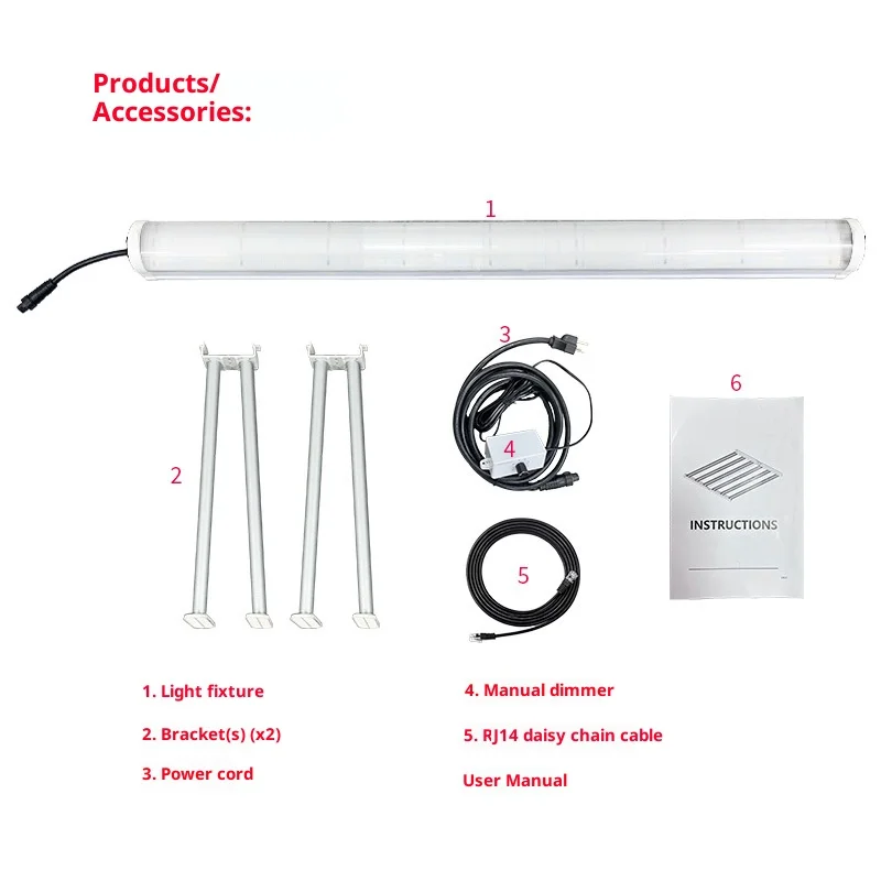 مصباح زراعة الدفيئة الداخلي، مصباح نمو النبات 120 وات، ضوء إضافي بين النباتات وتحت الأشجار، مقاوم للماء IP65 #3