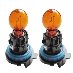 1 Pair PH24W Warm White Original Amber PH24WY Halogen Lamp For Citroen C5 Peugeot 3008 5008 DRL Turn Signal Lights 12V