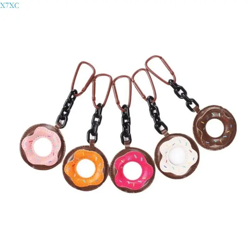

X7XC Purse Charms for Handbags Backpack Accessories Doughnuts Shaped Keychain Keyring