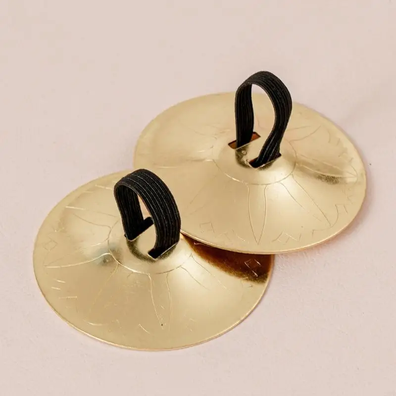 1 Pair Metal Belly Iron Dance Finger Cymbal Metal Dancing Music Equipment Accessory Percussion Musical Instrument Set