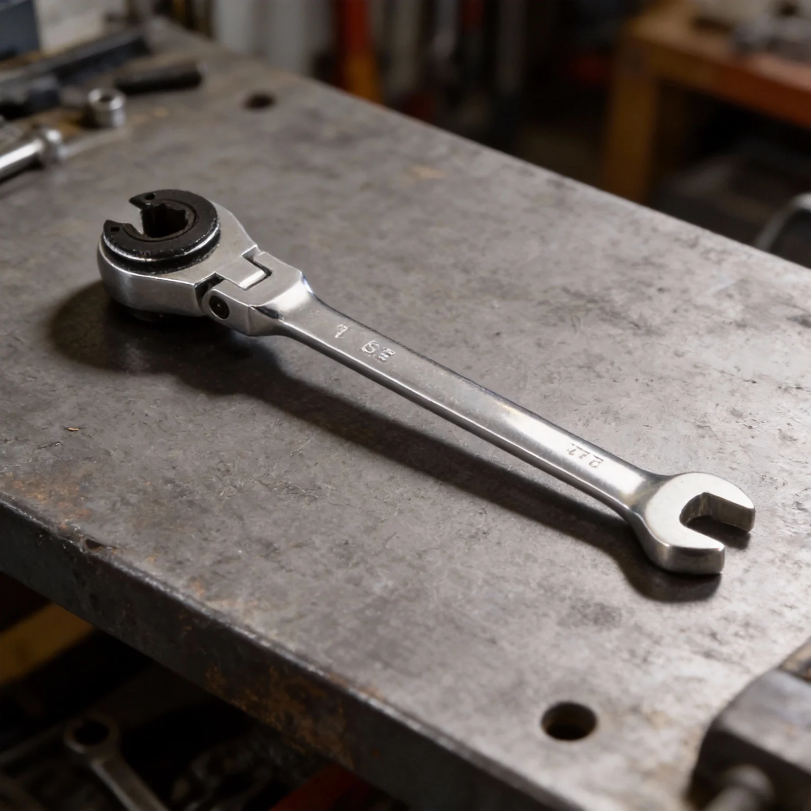 

Inch Flexible Head Ratcheting Wrench with Tubing Wrench and Open End Wrench for Use in Various Repair Environments