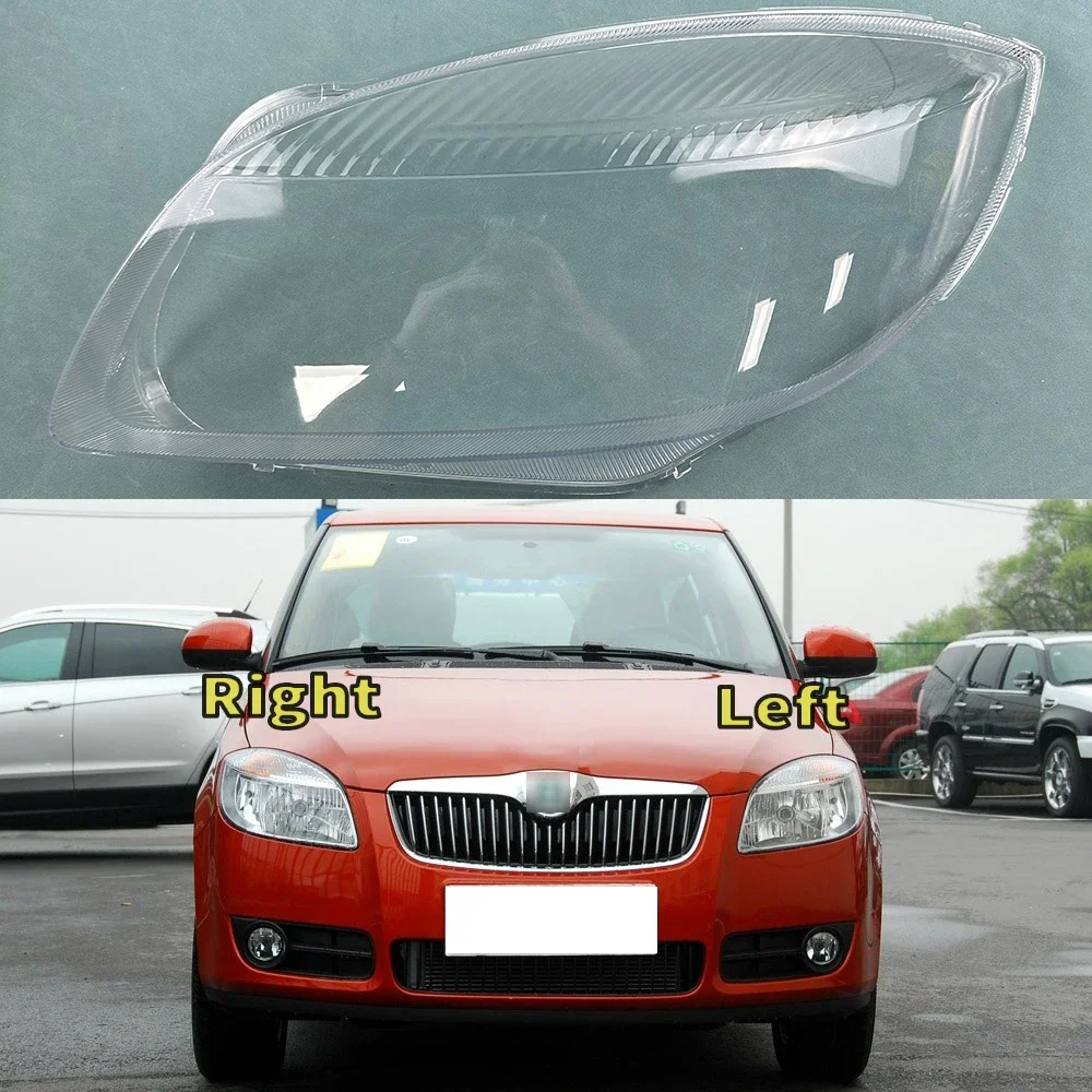 

For Skoda Fabia 2008 2009 2010 2011 Car Front Headlight Cover Auto Headlamp Lampshade Lampcover Head Lamp light glass Lens Shell