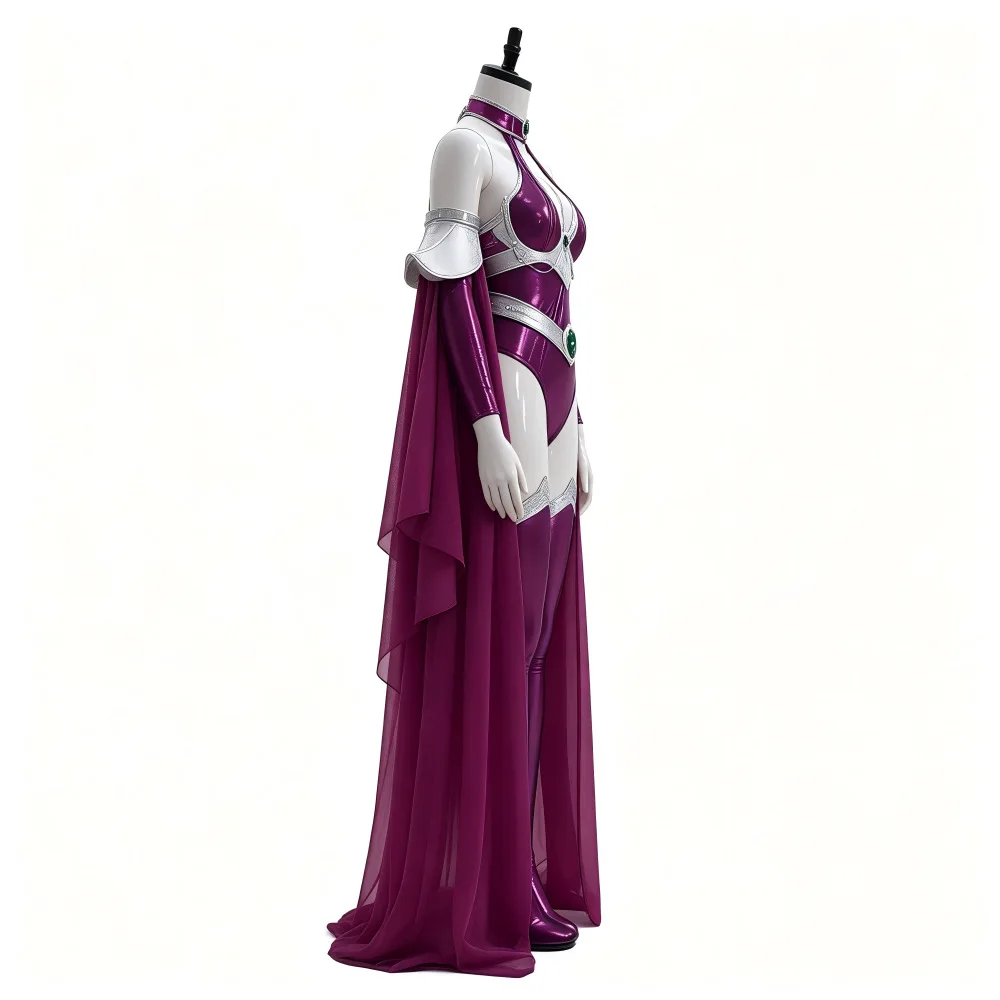 teen-titans-starfire‌-purple-jumpsuit-cosplay-costumes-anime-character-halloween-party-costume-performance-clothes-for-adults
