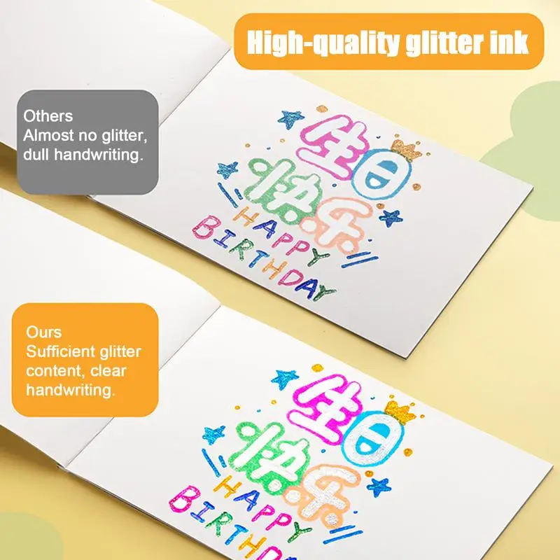 علامة الخطوط العريضة الذاتية ، خط مزدوج الفن خربش القلم ، لوازم اللوحة للرسم ، خربش الخردة ، صنع بطاقة الحجز ، لتقوم بها بنفسك ، 8 قطعة