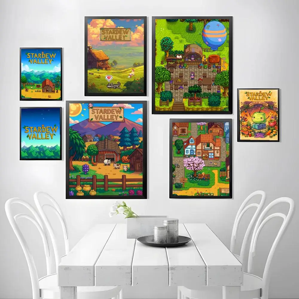 game S-Stardew Valley Poster Stickers, suitable for game rooms, bedrooms, corridors, home wall art decor, gifts