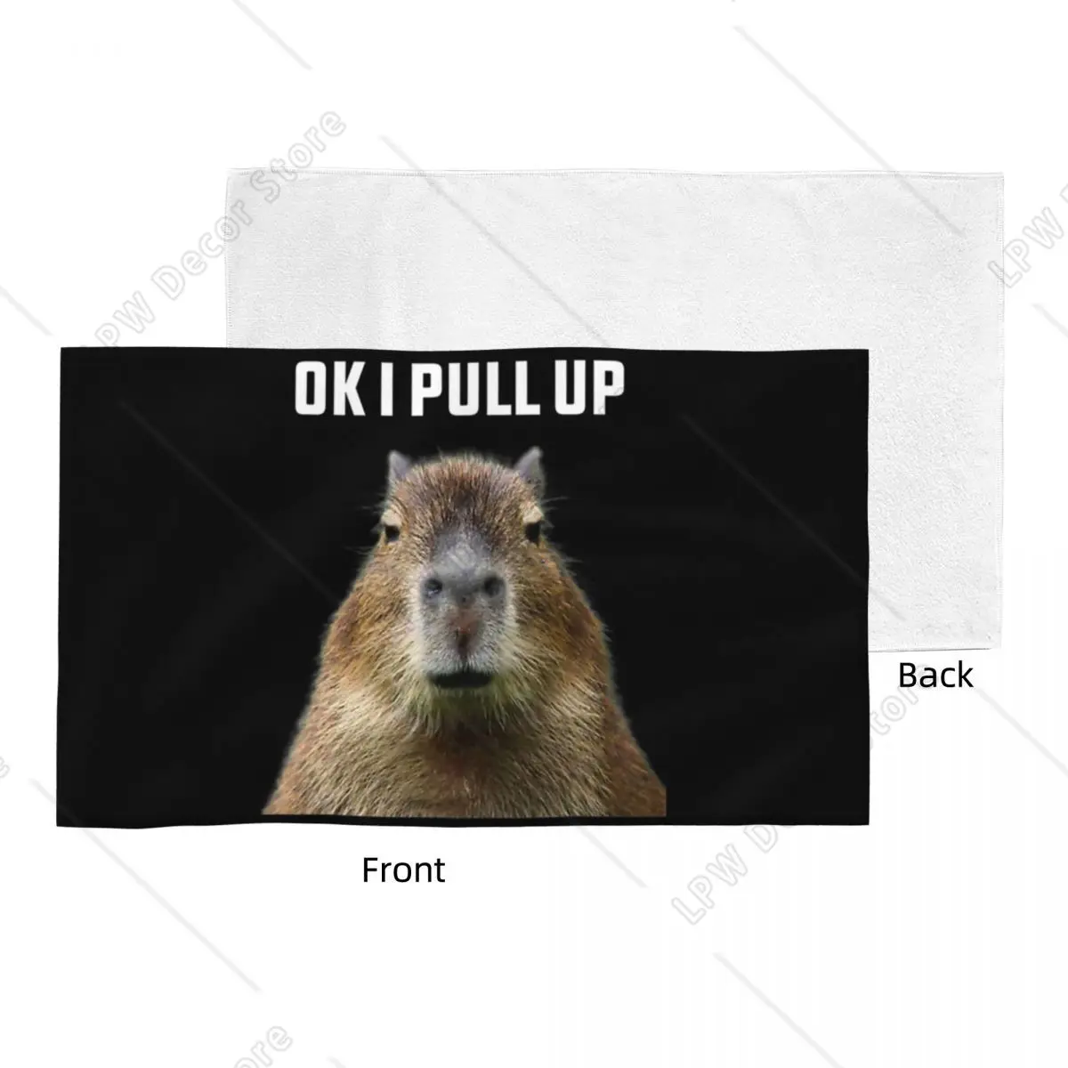 Custom Capybara Quick Drying Cotton Face Towel Absorbent Shower Towels