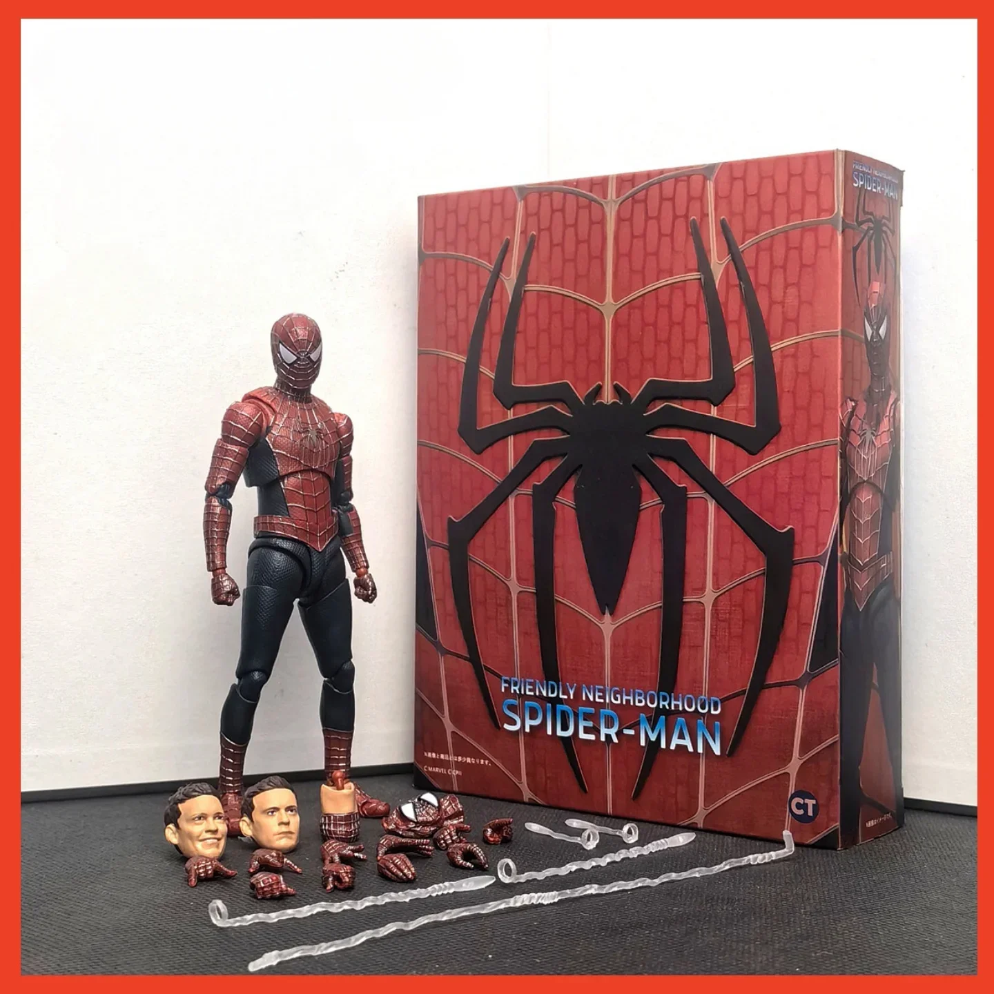 Spider Man 3 Action figur Tobey Maguire Spiderman 3 Anime Shf Figur CT-Version PVC-Statue Modell Sammlung Puppe Geschenk Geschenk