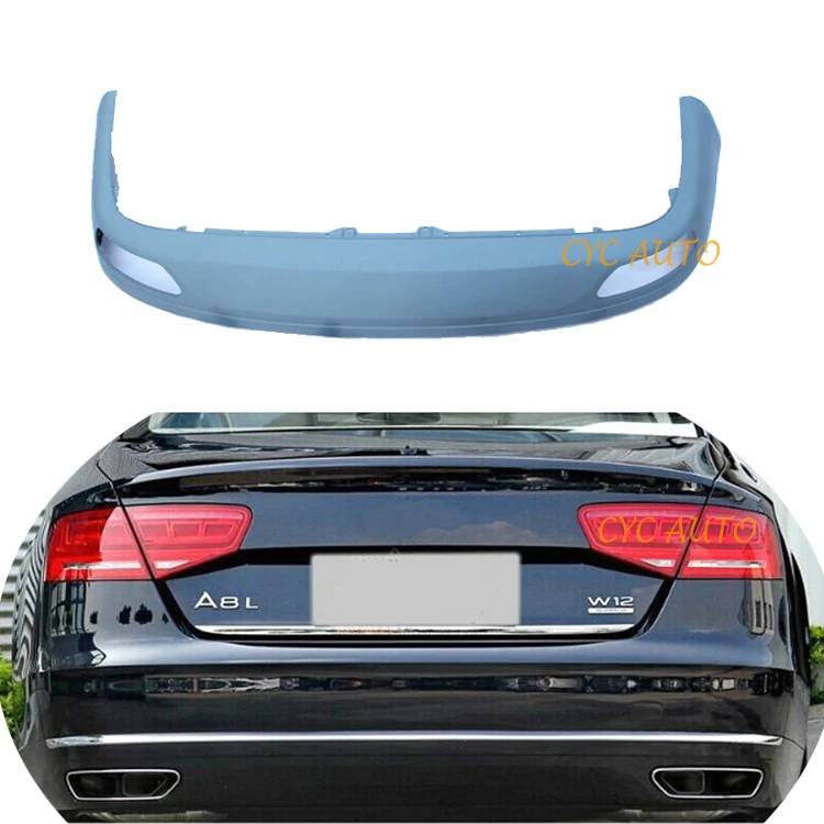 Rear bumper lip upgrade W12 style rear diffuser for Audis A8 D4 4H 2011 2012 2013 2014