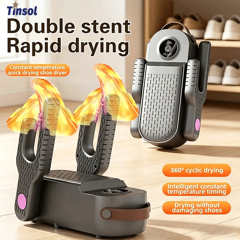 TISNOL Multifunctional Household Shoe Dryer, Portable and Foldable Shoe Dryer, Disinfects and Deodorizes Socks and Shoes